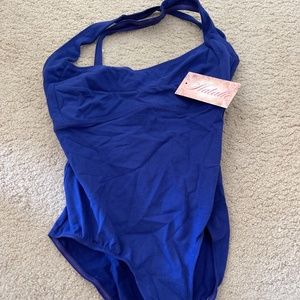 Blue dance leotard